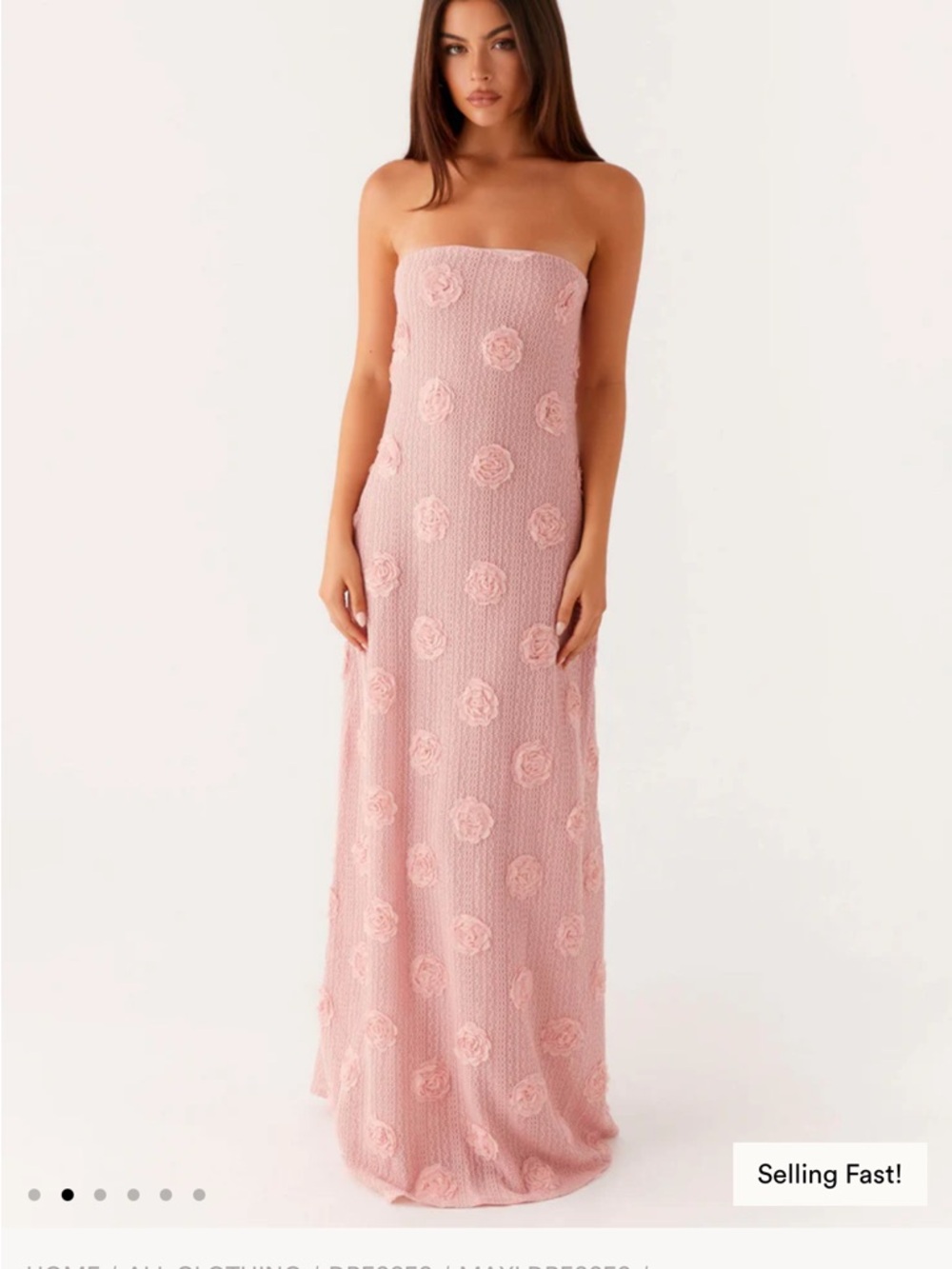 Peppermayo Holly Strapless Maxi Dress Floral Size 6 Prom - Picture 9 of 11